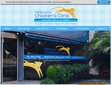 Tablet Screenshot of melbchildrensclinic.com.au